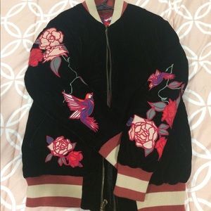 Urban Outfitters Reversible Velour Bomber